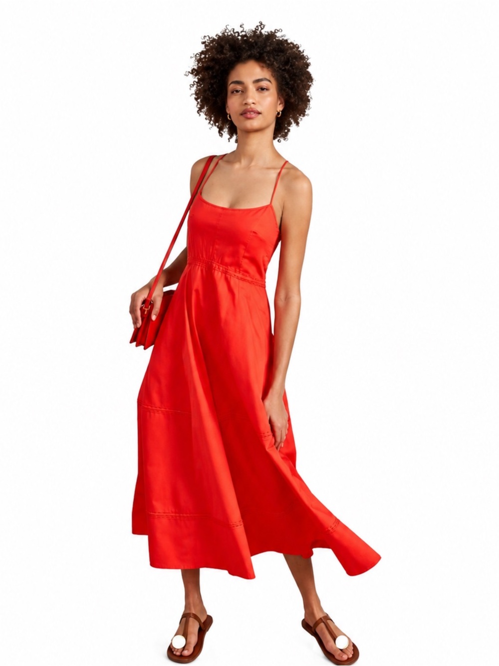 NWT La Ligne Hayley Poppy Lace Trim Boho Tiered Midi/Maxi Dress